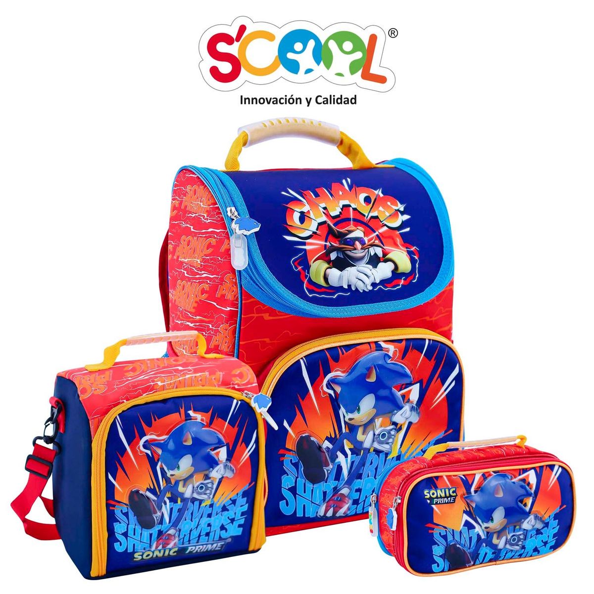 SCOOL - SET MOCHILA PICK SCOOL MAGIC PVC SONIC PRIME