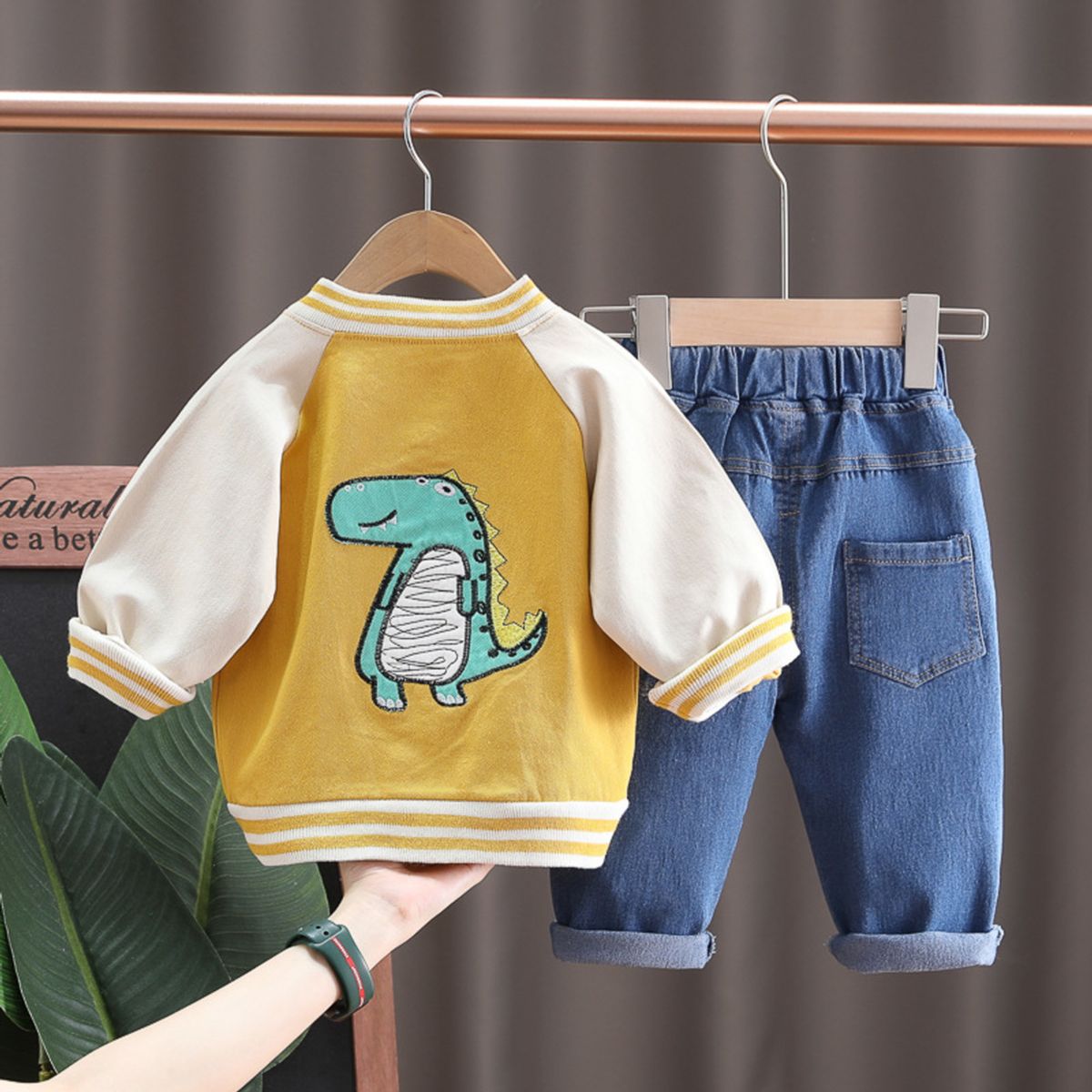 GENERICO - ROPA DE NIÑOS DINOSAURIOS  - SET DE 3 PIEZAS