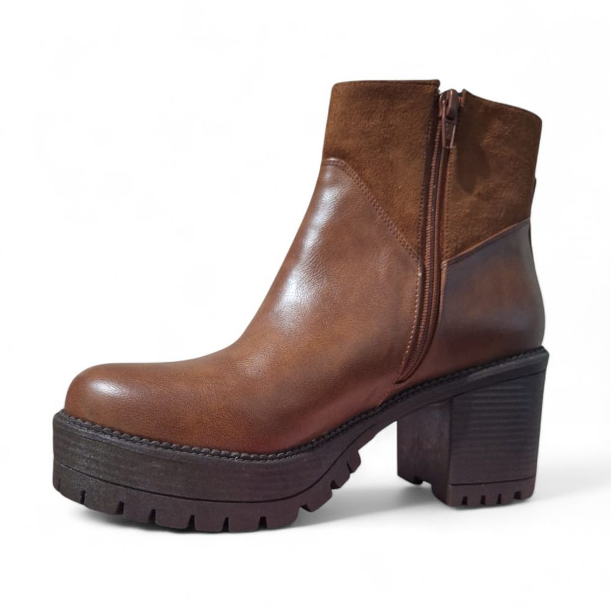 GENERICO - Botin Mujer Yomar Taco 7 Plataforma 3 Gamuza Superior 051L-55