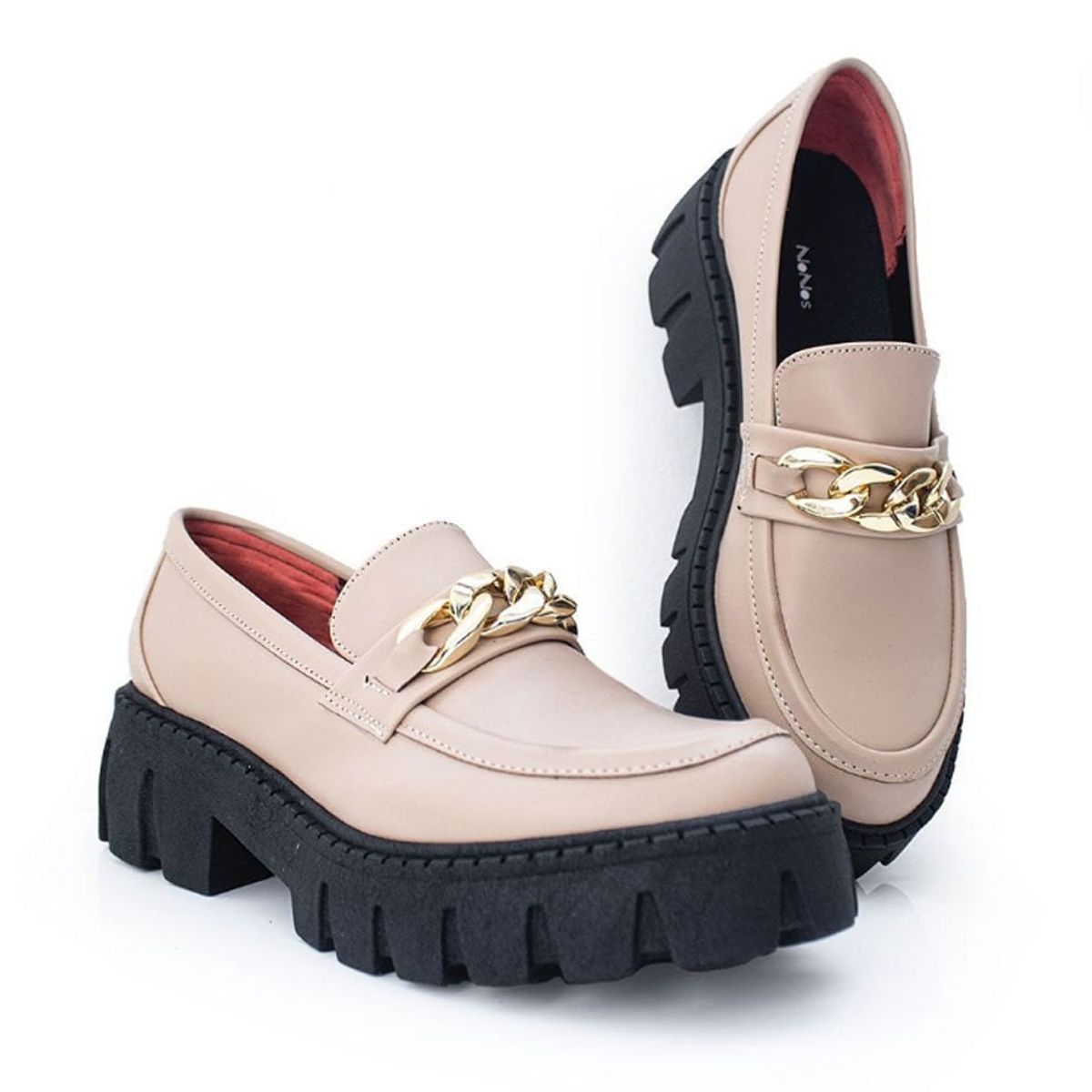 GENERICO - 12165C-64 Mocasin Mujer X-Margaret Beige.-