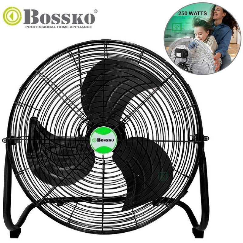 BOSSKO - Ventilador de Piso Bossko BK8226VP 18'' 250 W Negro
