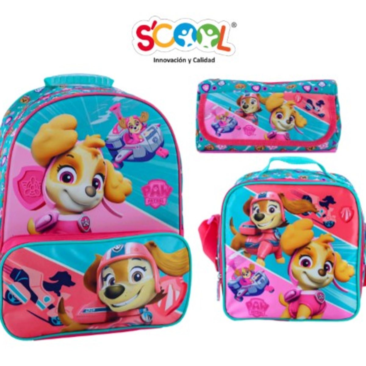 SCOOL - MOCHILA SET SCOOL RANGER A4 3D PAW PATROL NIÑA