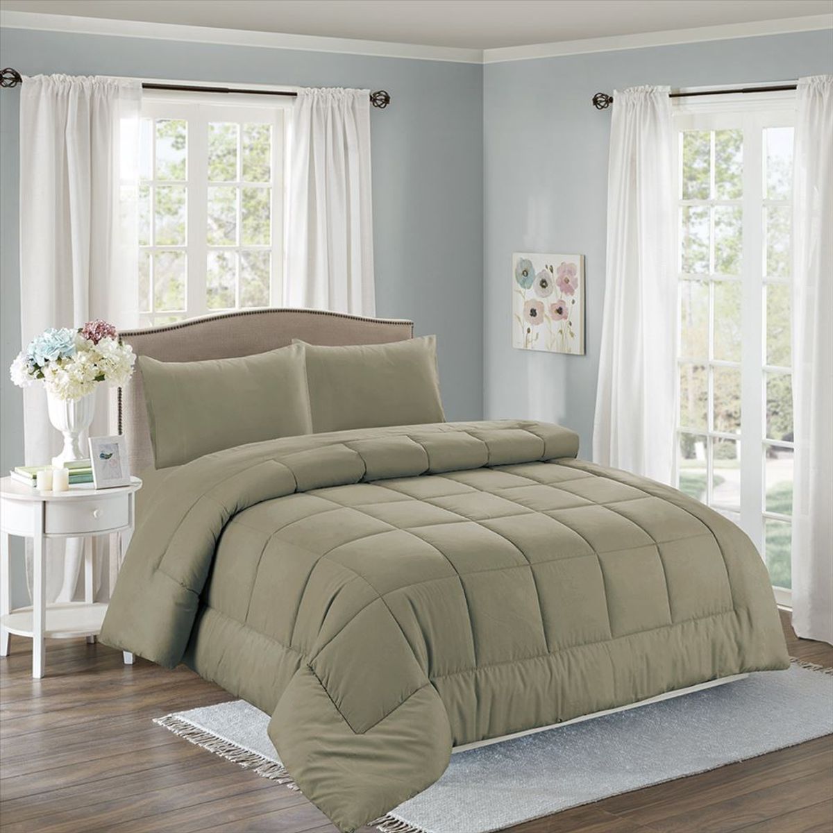 CASATEX - Edredón + Juego de sábanas King size 100% Algodón