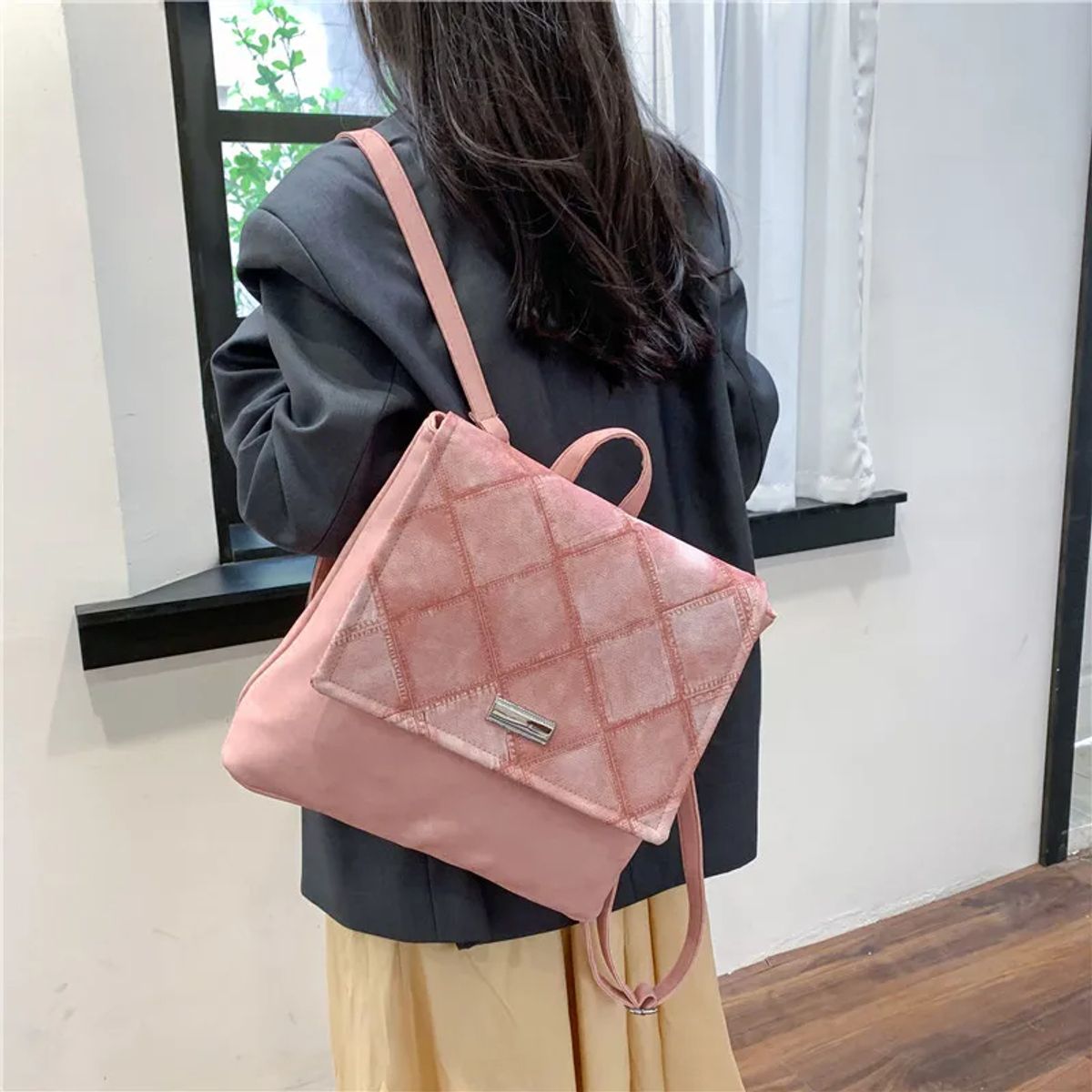 GENERICO - Mochila de cuero vegano importado