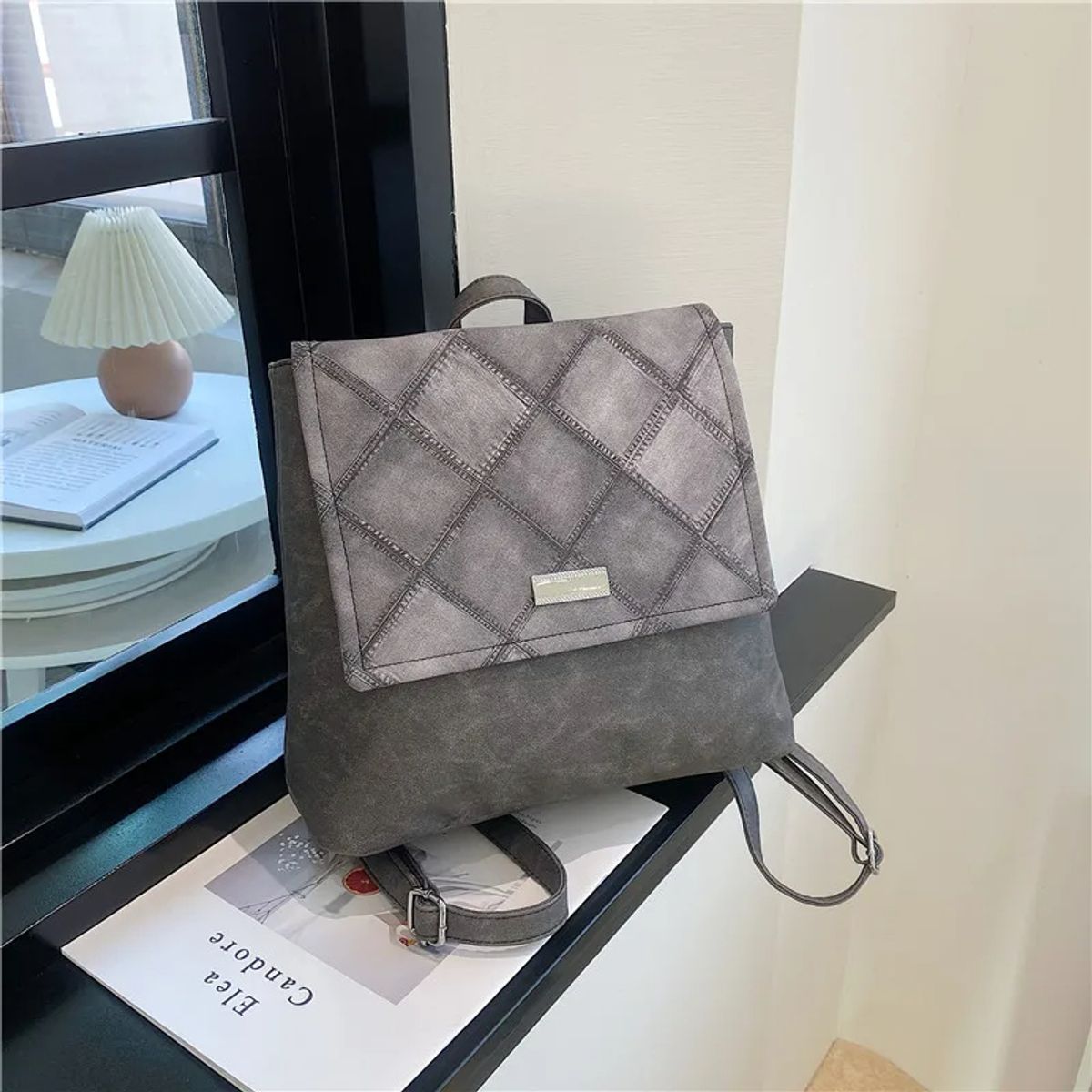 GENERICO - Mochila de cuero vegano importado