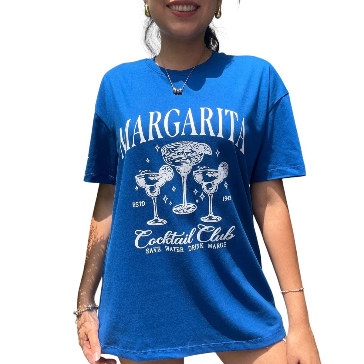 ENGELL - Polo Oversize Margarita Azul