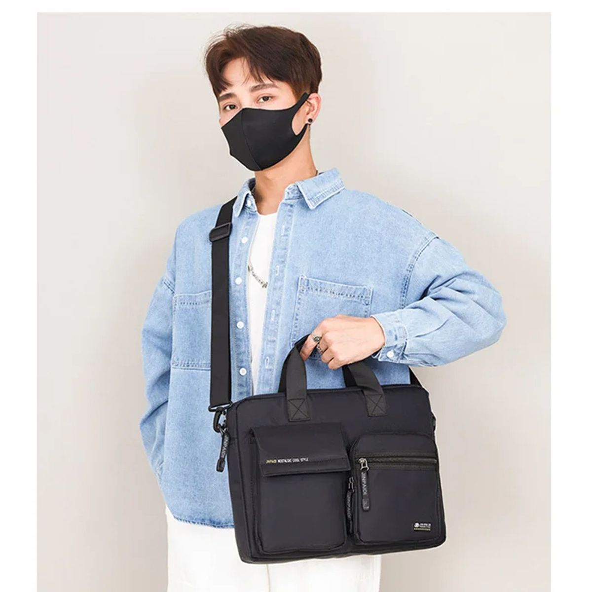 GENERICO - Maletin de tela antifluidos para hombres