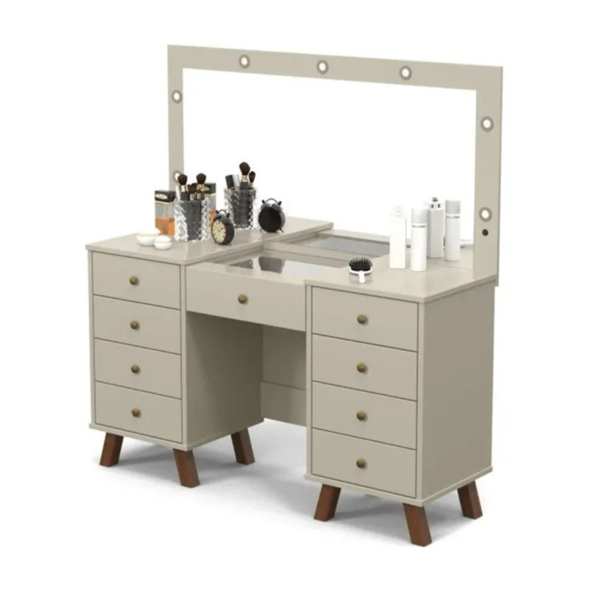 GENERICO - Tocador Moderno Lanbardo Blanco R&R MUEBLES