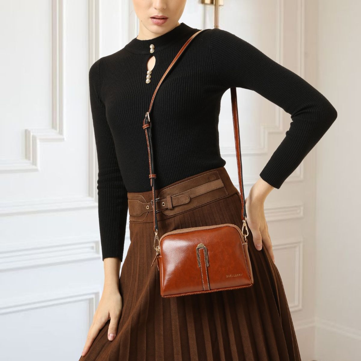 BAELLERRY - Cartera de cuero vegano PU 8922 Dama