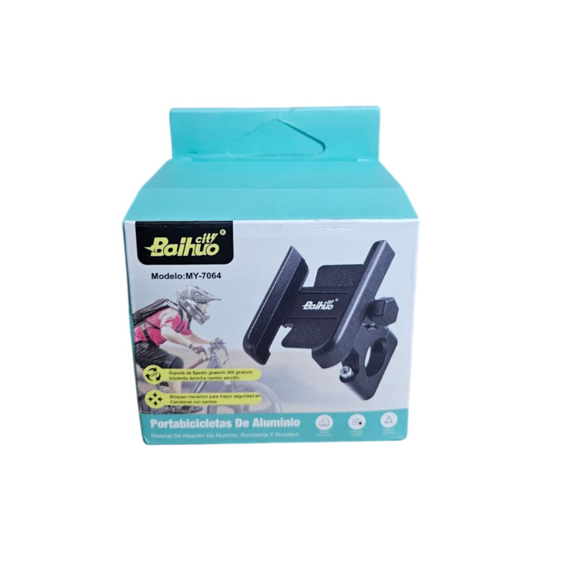 GENERICO - SOPORTE DE METAL ALUMINIO PARA MOTO O BICICLETA - BARRA