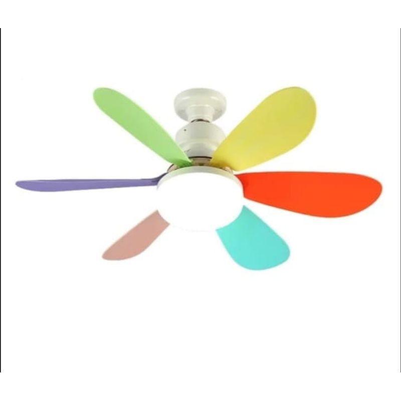 GENERICO - FOCO VENTILADOR DE TECHO COLORFULL  2 en 1
