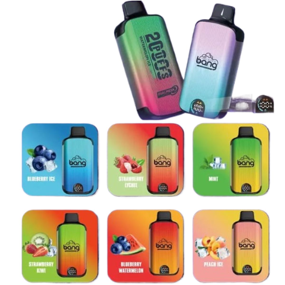 GENERICO - VAPEADOR RASPBERRY WATERMELON DE 18000 PUFFS