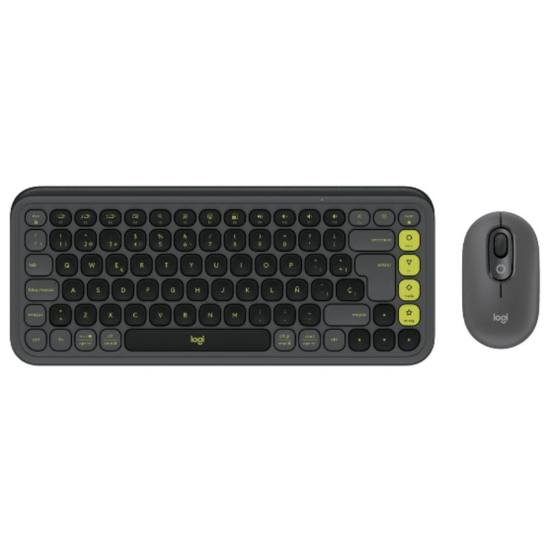 LOGITECH - Combo Logitech POP ICON Teclado y Mouse Bluetooth Negro