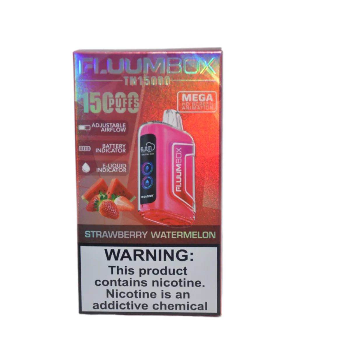 GENERICO - VAPEADOR FLUUMBOX STRAWBERRY WATERMELON DE 15000 PUFFS