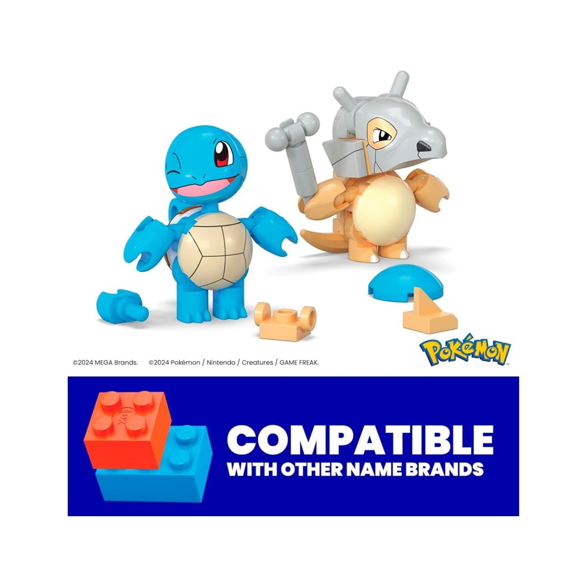 POKEMON - Pokemon Mega Squirtle y Cubone 45 Piezas