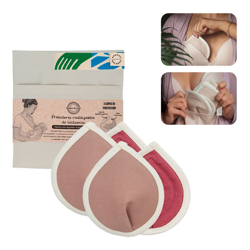 BAMBOO BALANCE - Protectores de Lactancia - 2 pares - Sauco