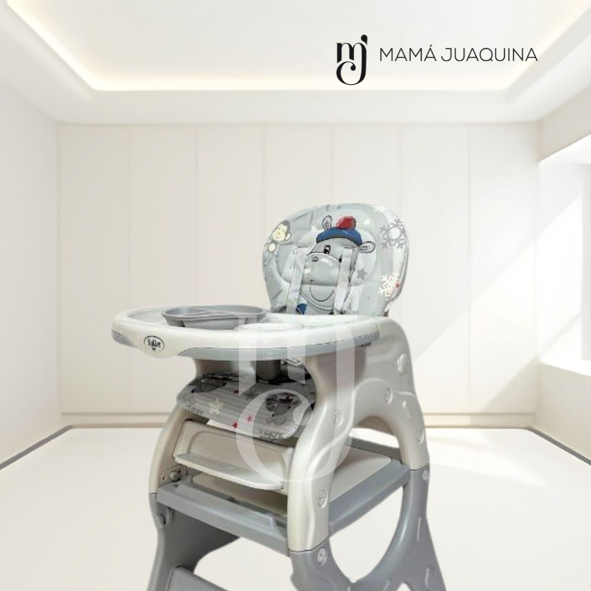 BABY - Silla de Comer 3 en 1 «BELADONNA» Gray