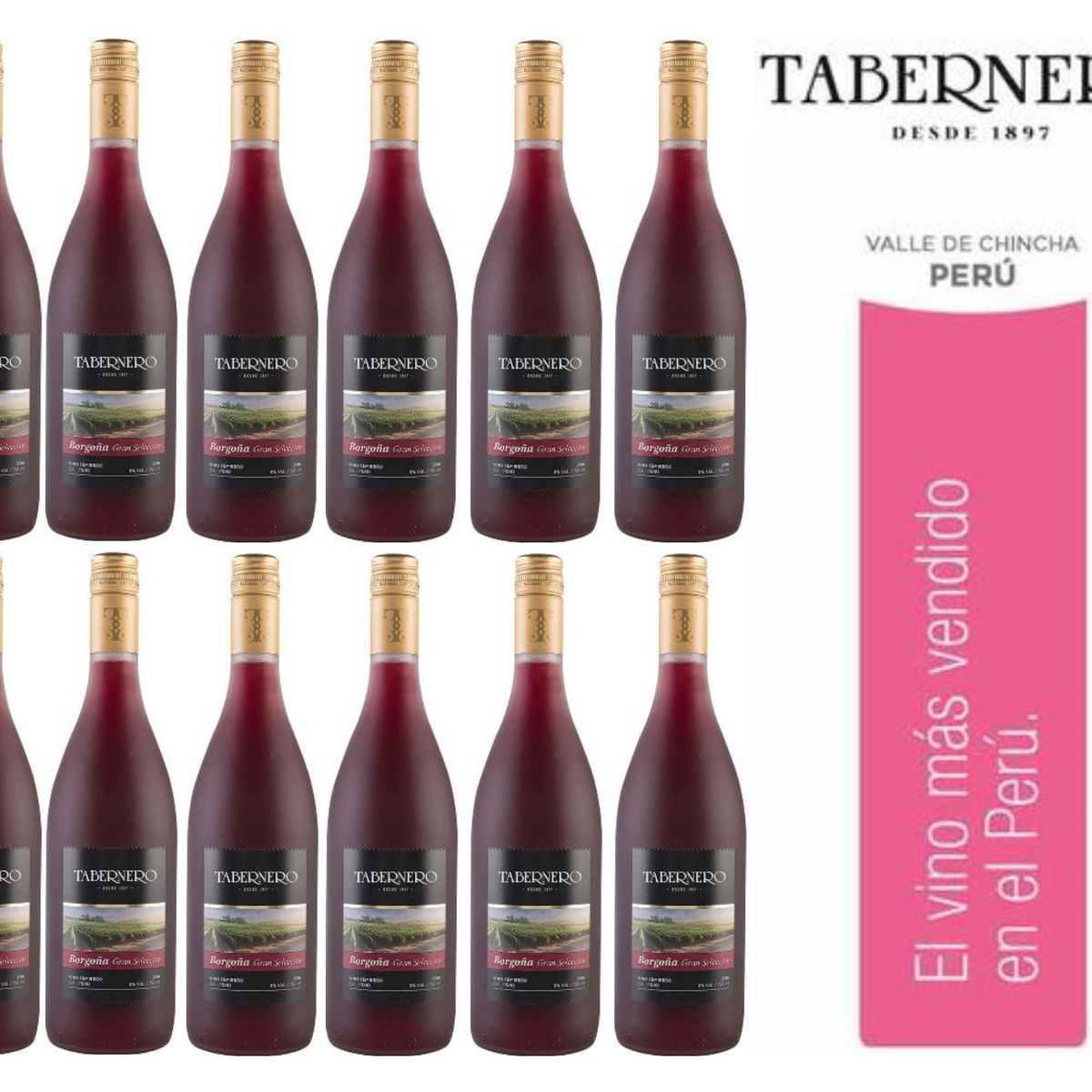 TABERNERO - Vino Tabernero Gran Selección Borgoña 750ml - 12 UND