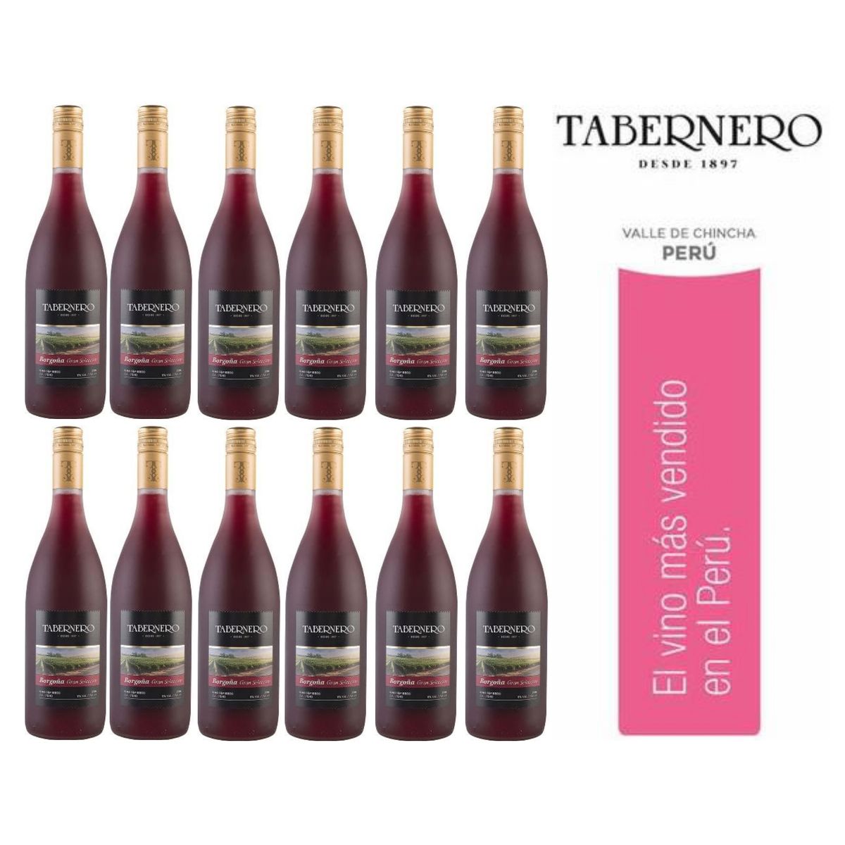 TABERNERO - Vino Tabernero Gran Selección Borgoña 750ml - 12 UND
