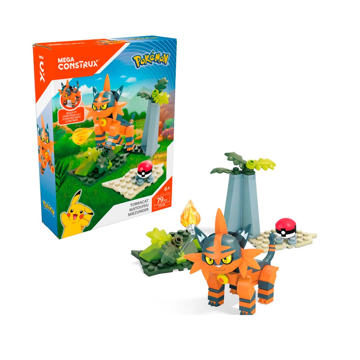 POKEMON - Pokemon Mega Construx Torracat Set 79 Piezas