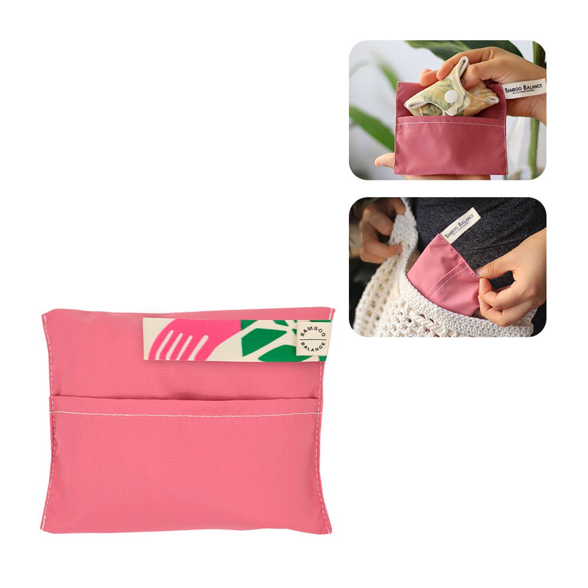 BAMBOO BALANCE - Sobre Impermeable para Toallas Higiénicas - Rosado Oscuro