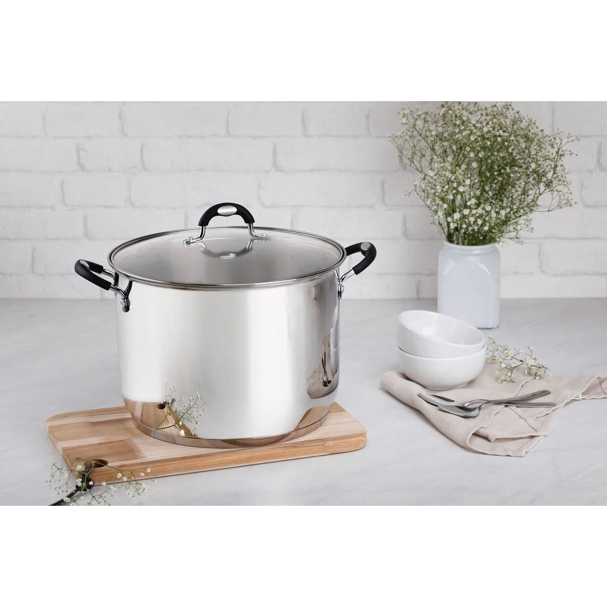 TRAMONTINA - Cacerola Astro Silicone 20 cm (3.6 L) Tramontina - Acero Inoxidable