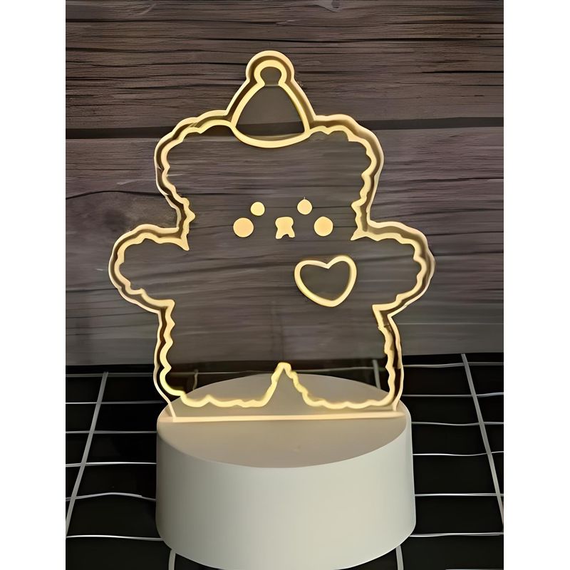 GENERICO - LÁMPARA 3D LUCES DE ILUSIÓN 3D LUZ CÁLIDA DISEÑO PAYASO