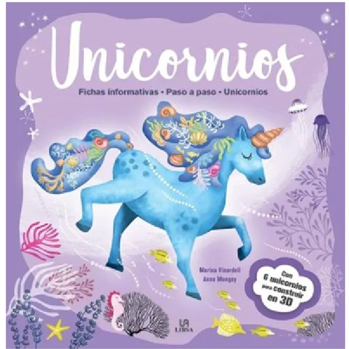 GENERICO - Libro infantil Unicornios y KIT de CONSTRUCCIÓN en 3D