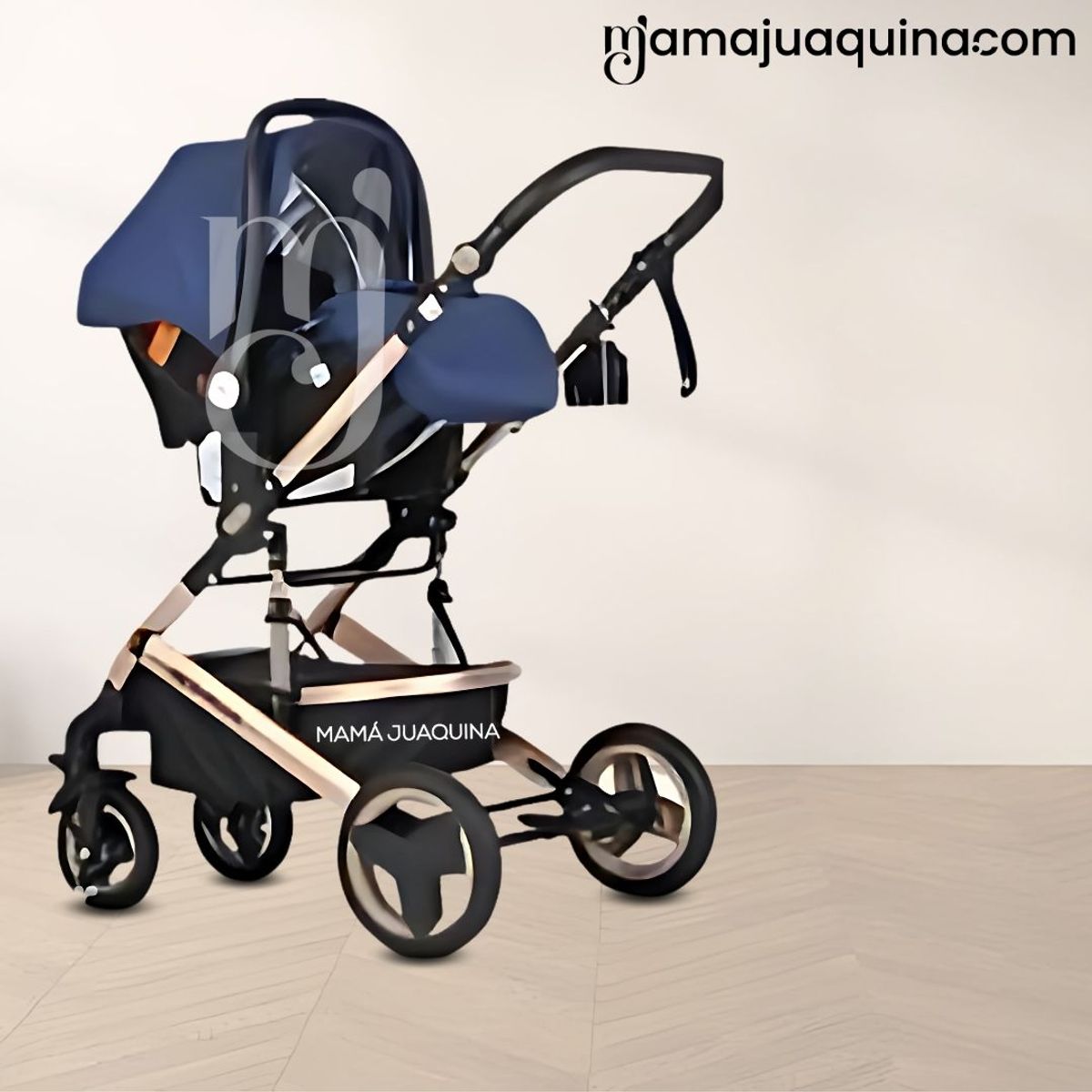 BABY - Coche Travel System «GRAND LUMIERE» con Porta Bebé Blue