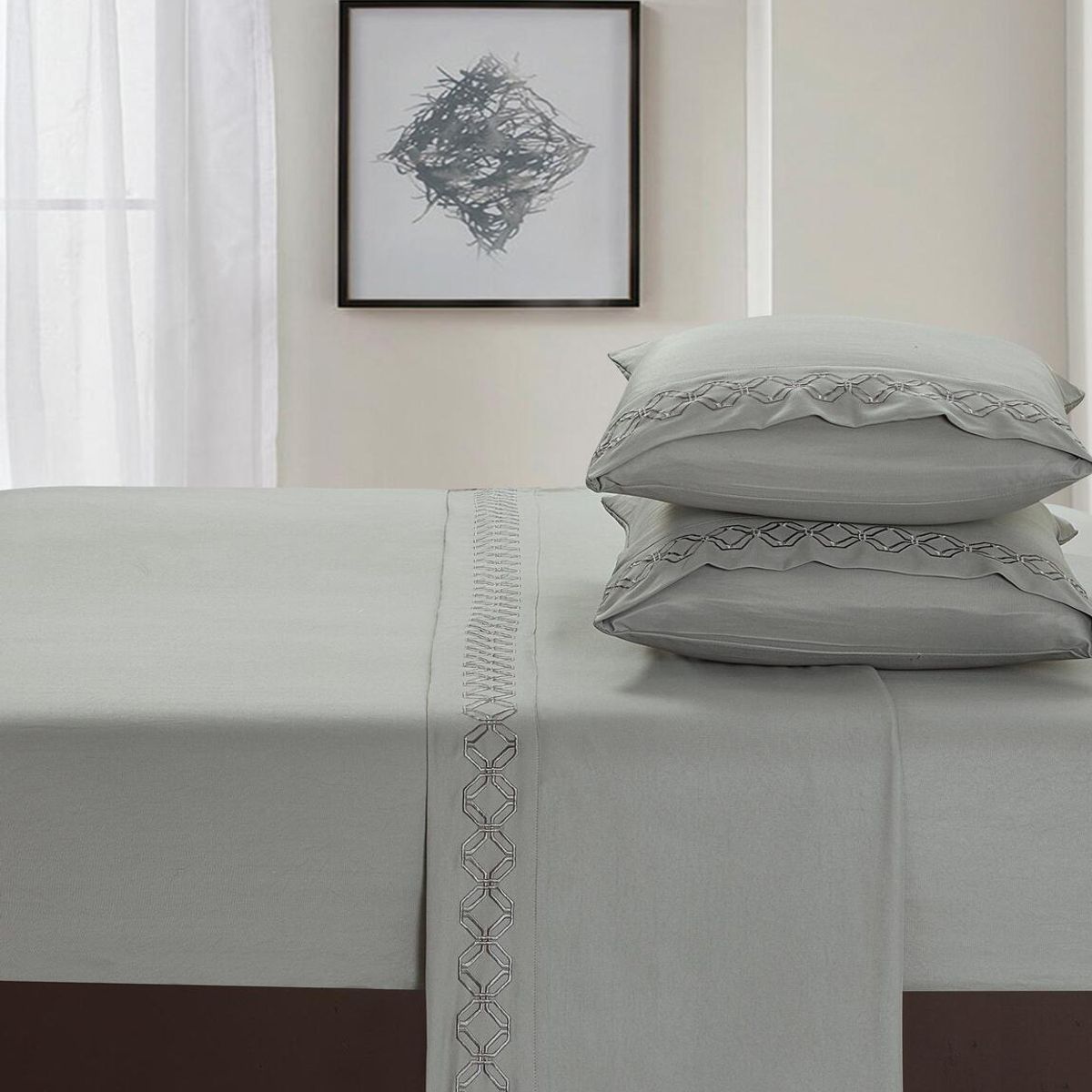 VENEZIA - Set de Sabanas de KING de 4 Piezas 100% Algodón