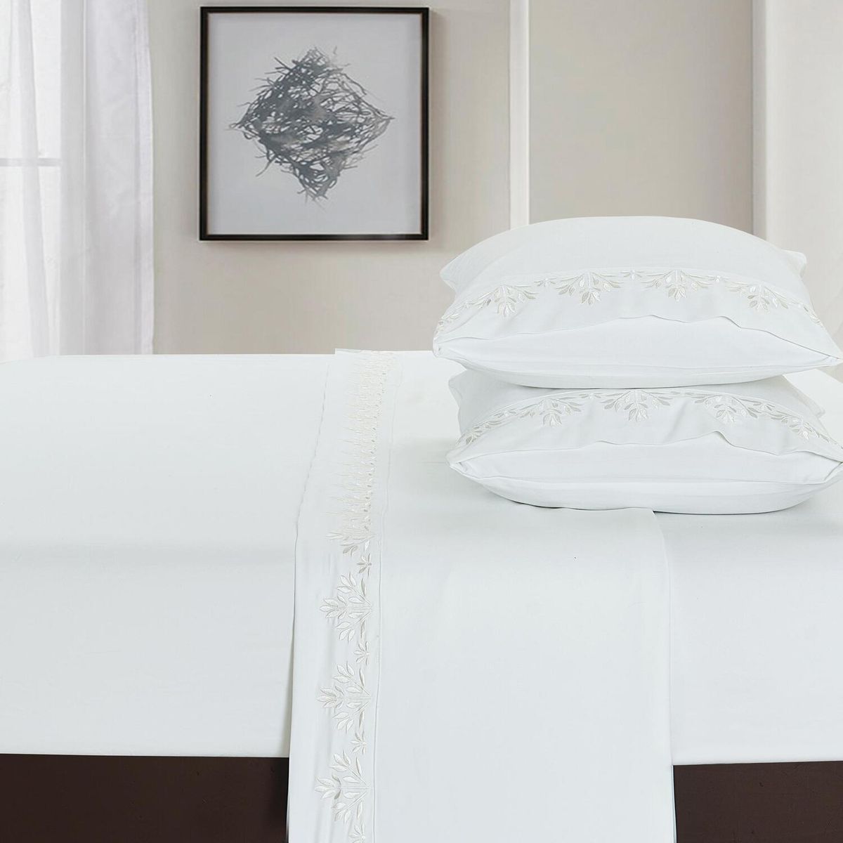 VENEZIA - Set de Sabanas de KING de 4 Piezas 100% Algodón