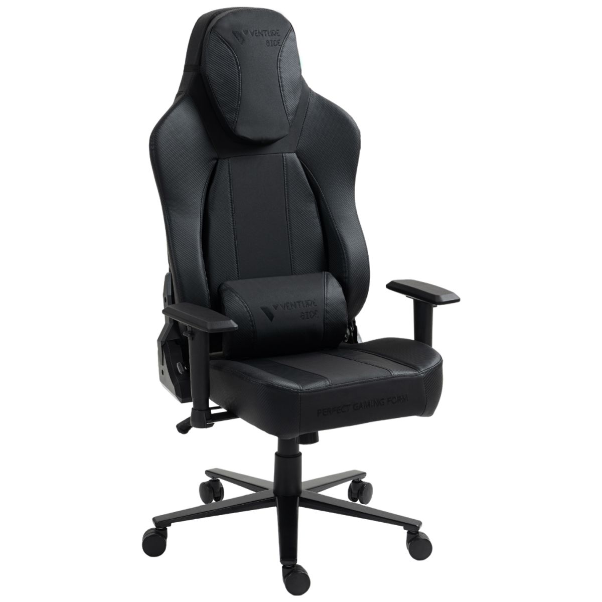 VENTURE SIDE - Silla Gamer Venture Side Elite Negro Premium Con Posapies Clase 3