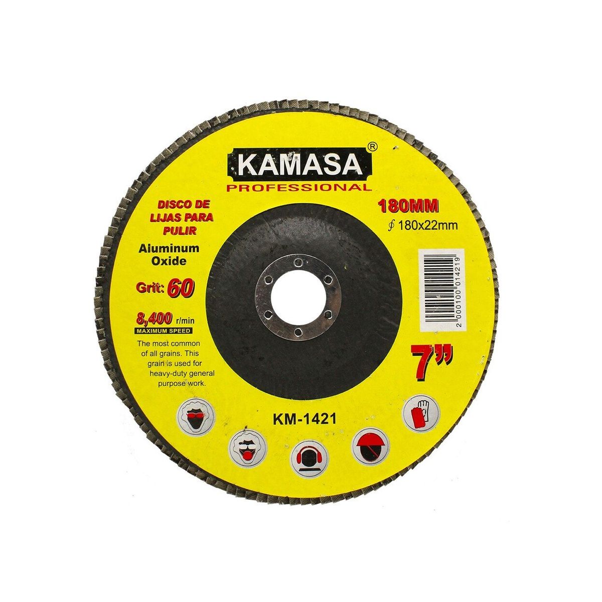 KAMASA - Disco Lija Flap 7″ (180mm) grano 60