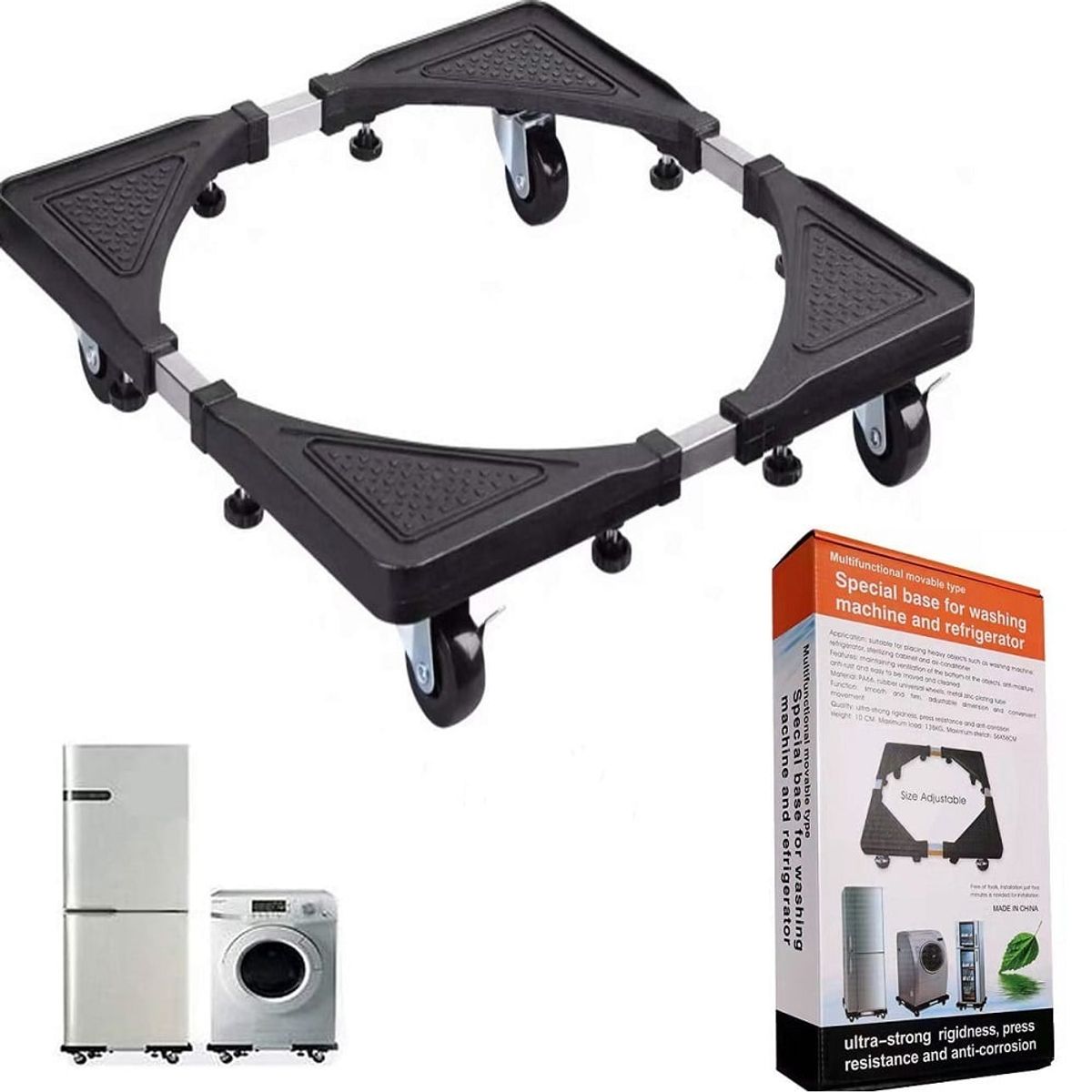 GENERICO - Base con llantas movible para transportar objetos pesados