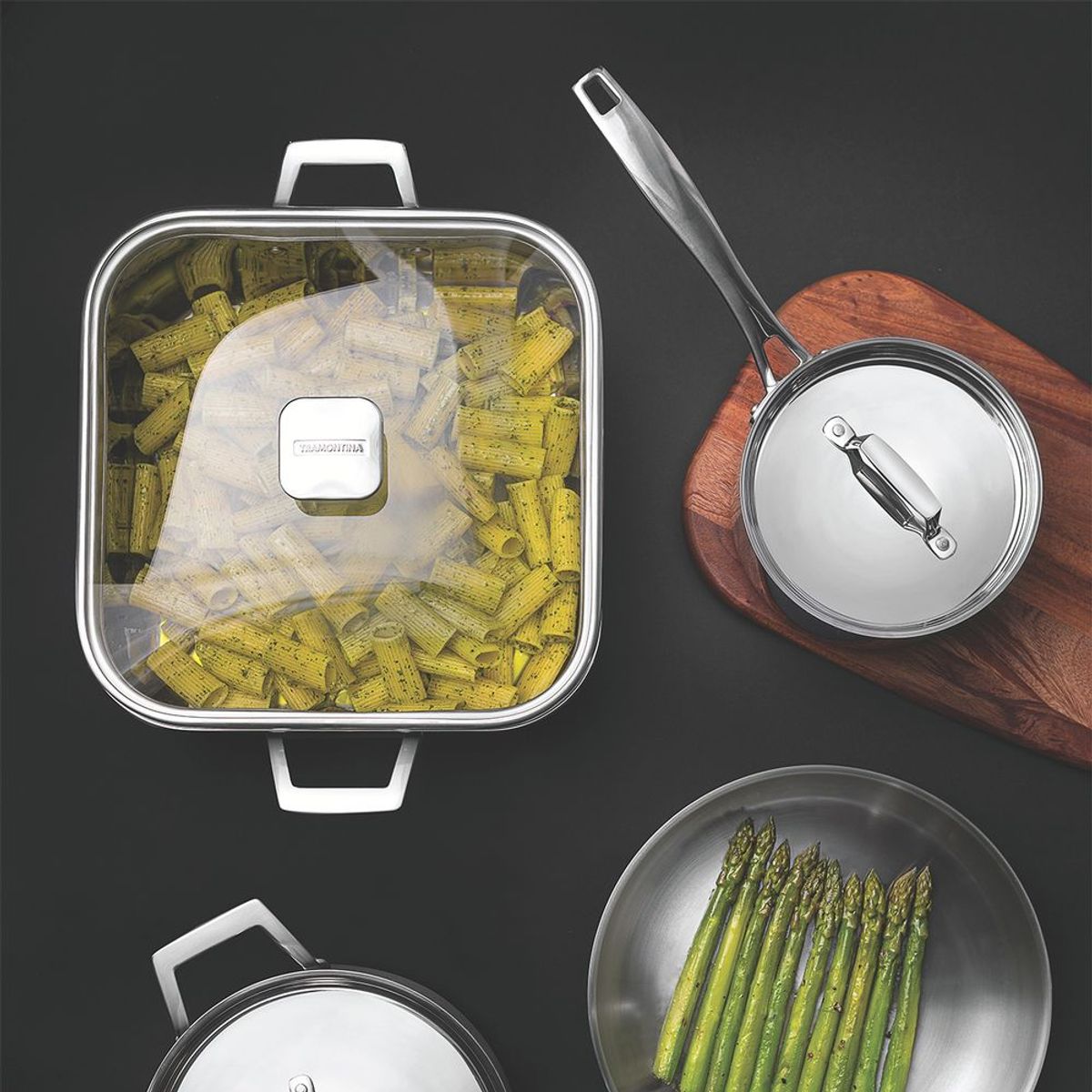 TRAMONTINA - Cacerola Cuadrada 22x22Cm 4 Lt Grano - Tramontina