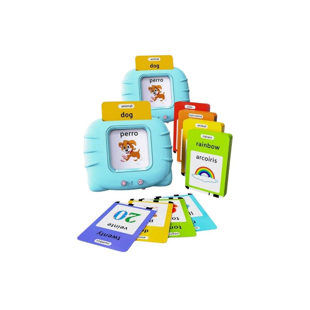 GENERICO - Juguete Educativo Lector de Tarjetas con Sonidos x2Unids