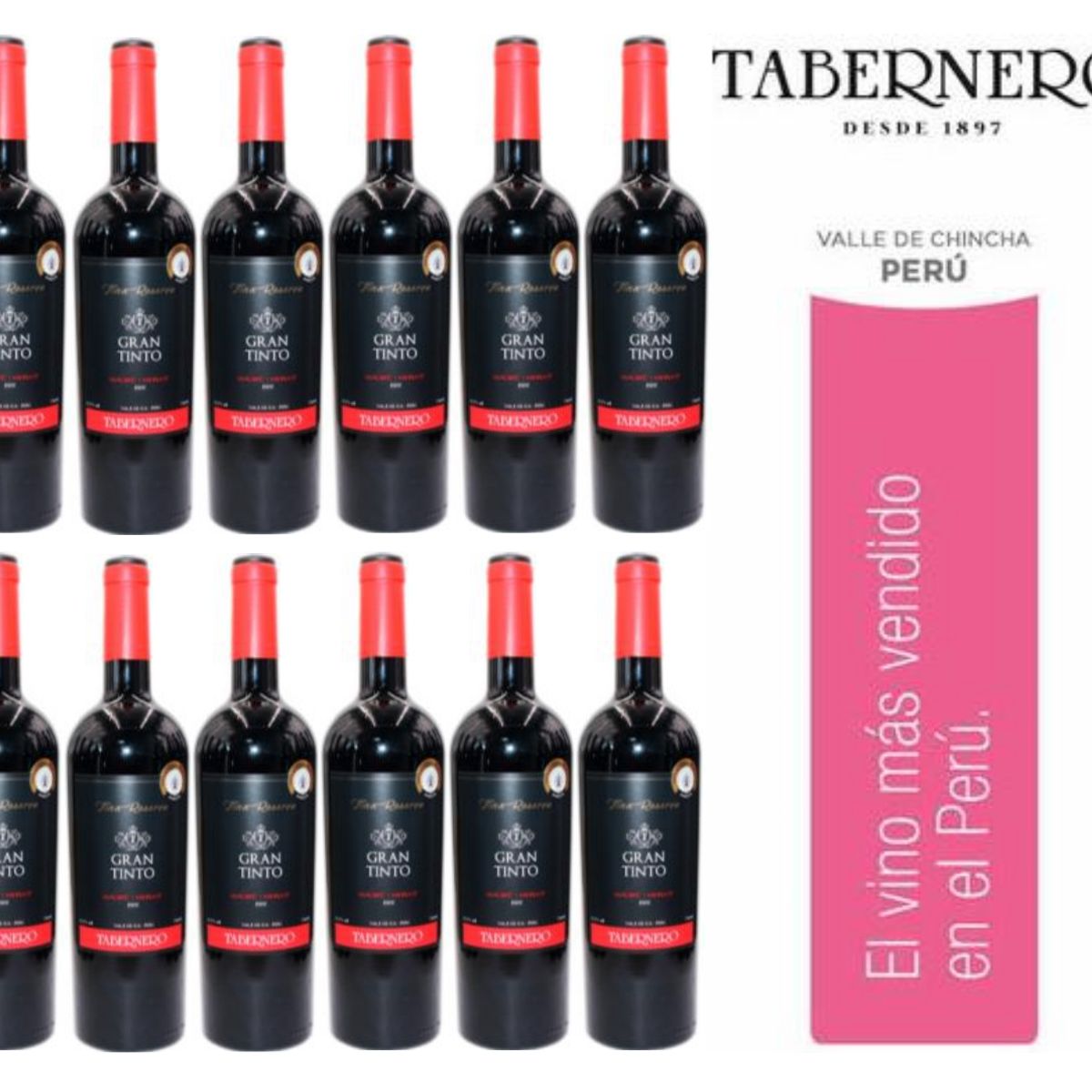 TABERNERO - Vino Tabernero Gran Tinto Fina Reserva 750ml - 12 UND
