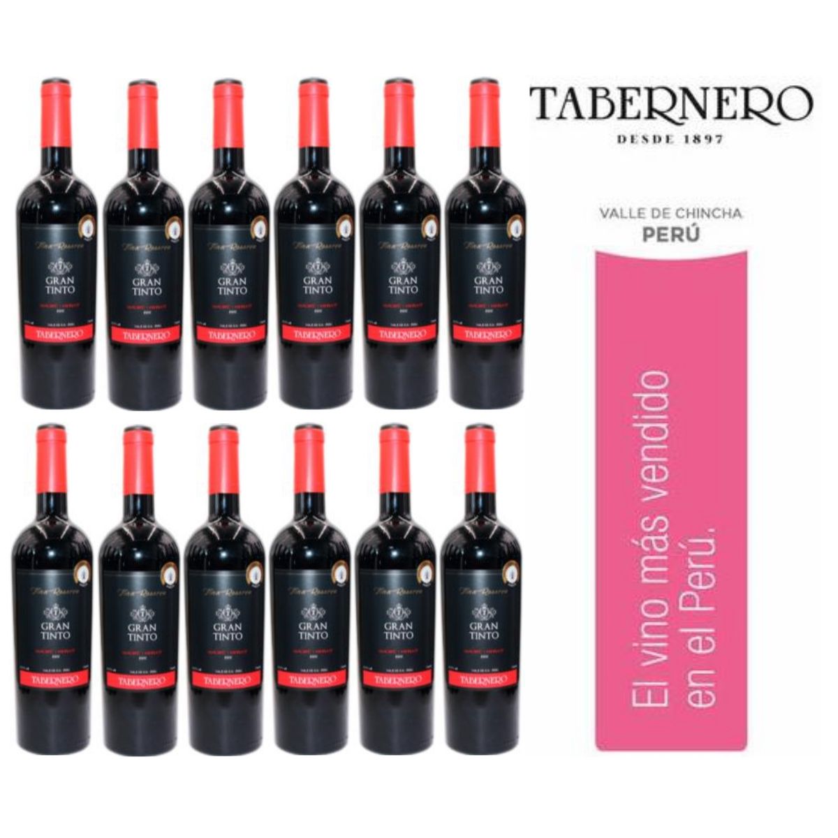 TABERNERO - Vino Tabernero Gran Tinto Fina Reserva 750ml - 12 UND