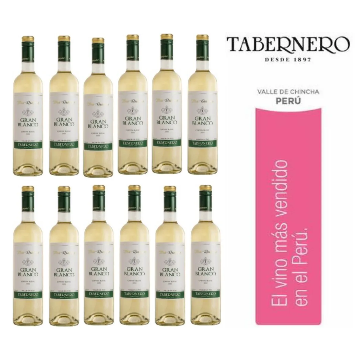 TABERNERO - Vino Tabernero Gran Blanco Fina Reserva 750ml - 12 UND