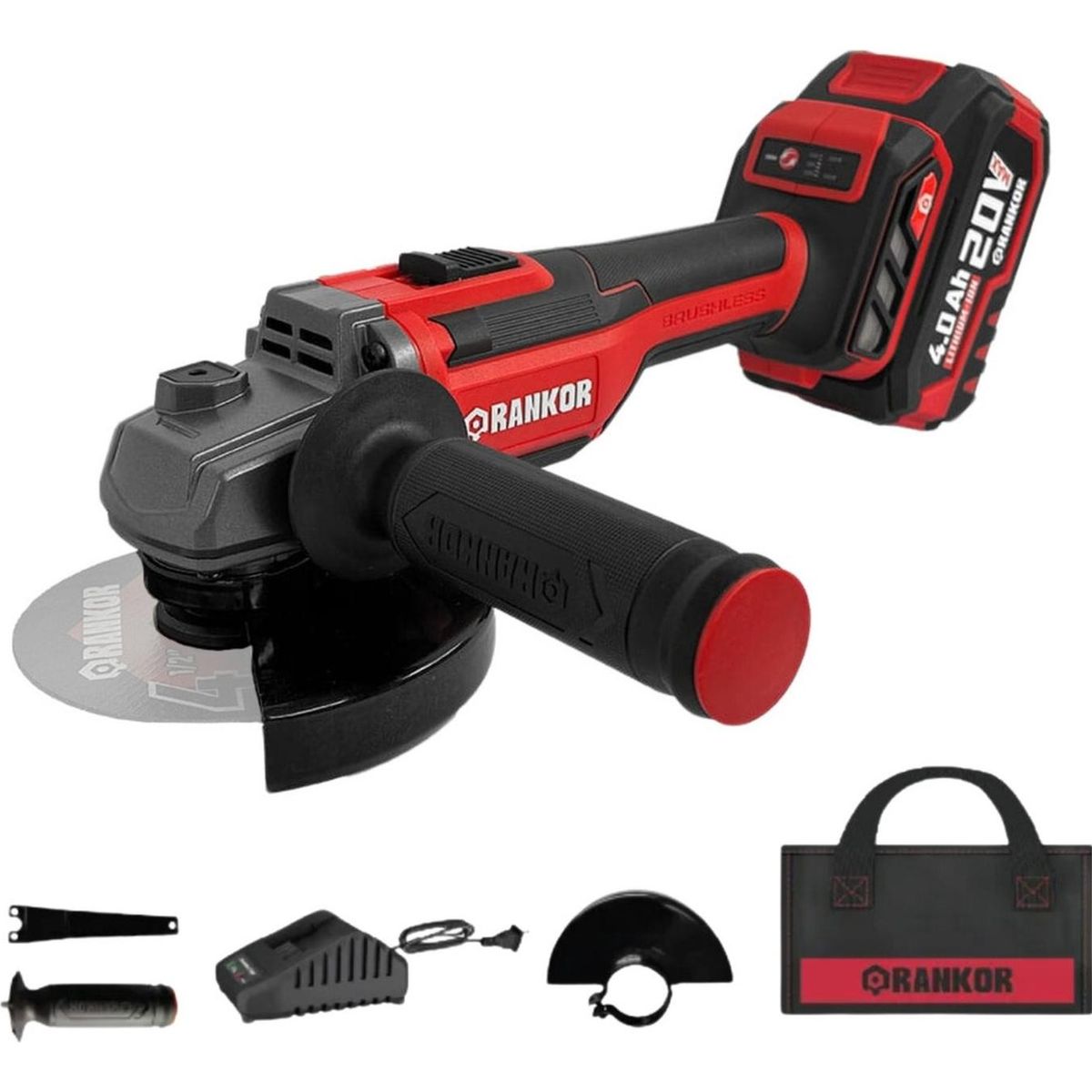 RANKOR - Amoladora Esmeril angular 4.5"  Brushless Rankor