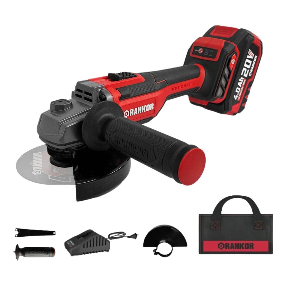 RANKOR - Amoladora Esmeril angular 4.5"  Brushless Rankor