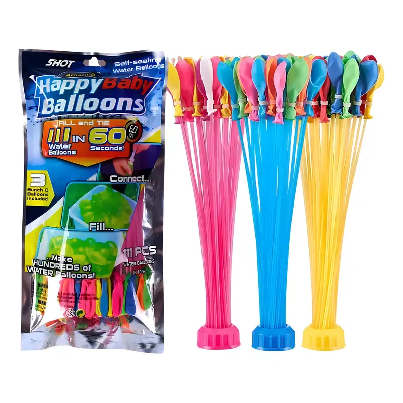 GENERICO - Set 111 Globos Mágicos Llenado Rápido de Agua para Juegos
