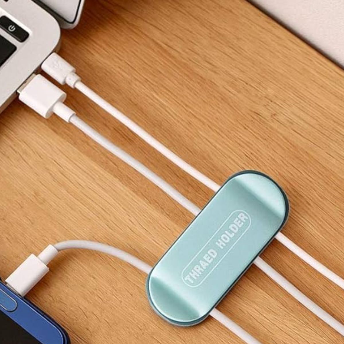 GENERICO - ORGANIZADOR DE CABLES ( BLISTER x 4 Unid ) - multicolor