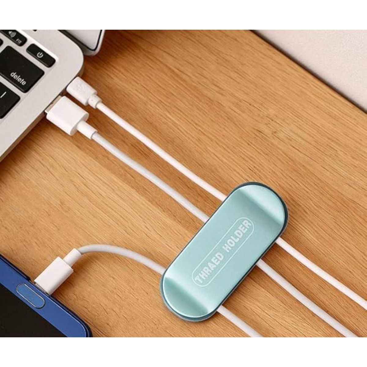 GENERICO - ORGANIZADOR DE CABLES ( BLISTER x 4 Unid ) - multicolor