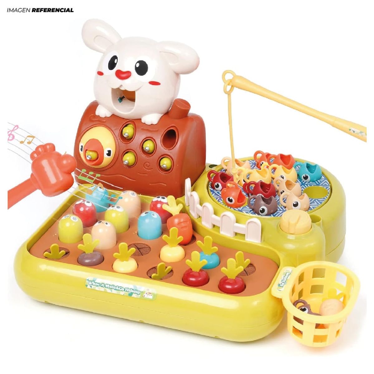 GENERICO - Juguete Montessori para pescar de Conejo