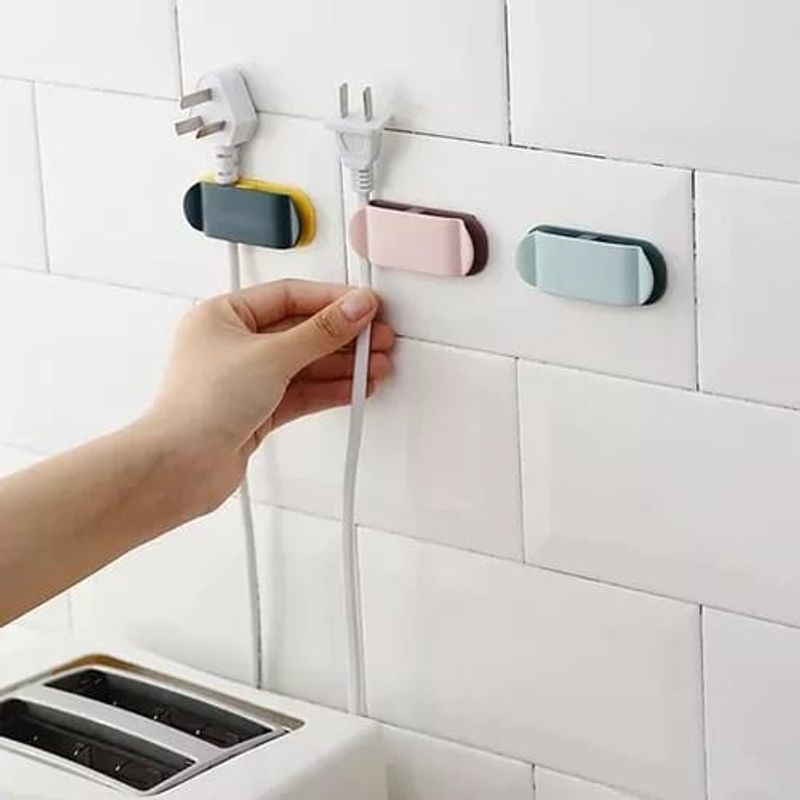 GENERICO - ORGANIZADOR PARA CABLES ( BLISTER x 4 UNID) - ROSADO