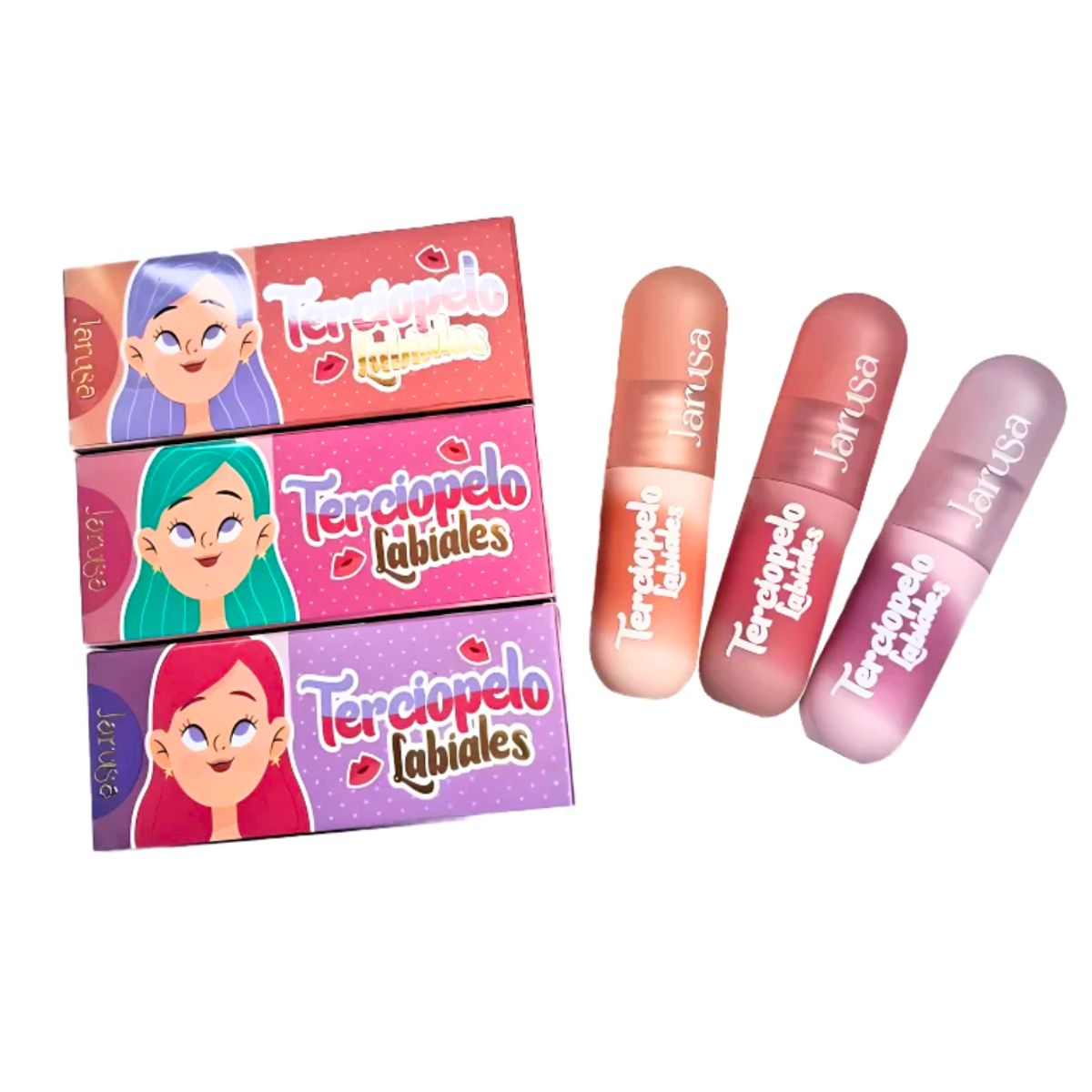 GENERICO - Labial efecto Velvet Terciopelo Jarusa 3 tonos - TONO 2