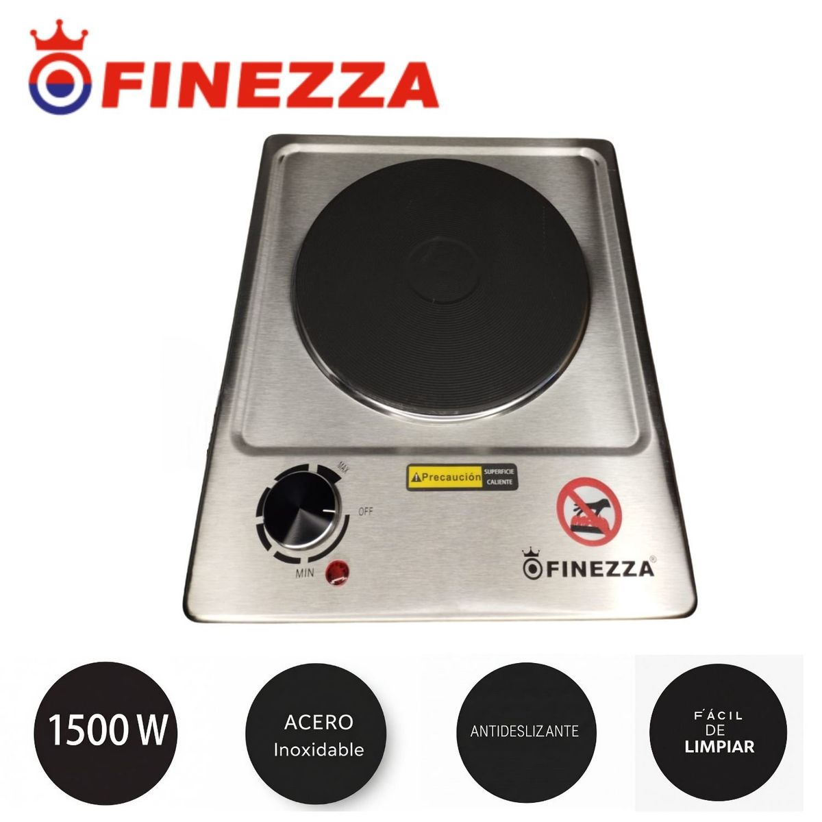FINEZZA - Cocina eléctrica Finezza 01 hornilla Acero inox