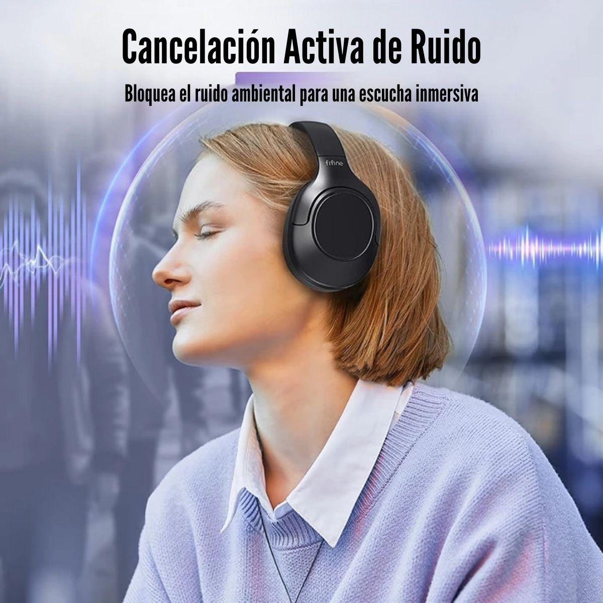 FIFINE - Fifine - Audífono X3 ANC Bluetooth - Negro