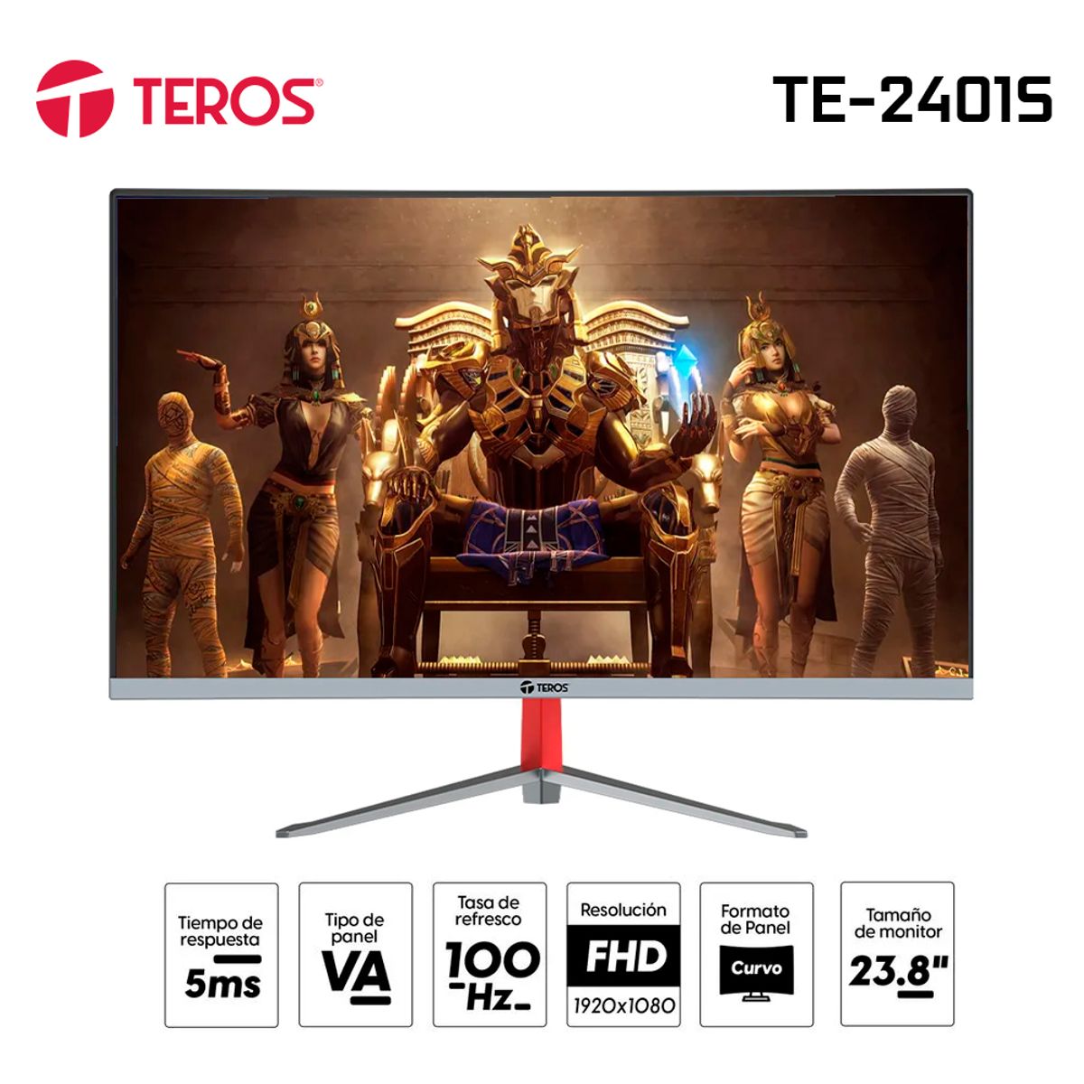 TEROS - Monitor curvo TEROS TE-2401S 238 FHD VA HDMI VGA